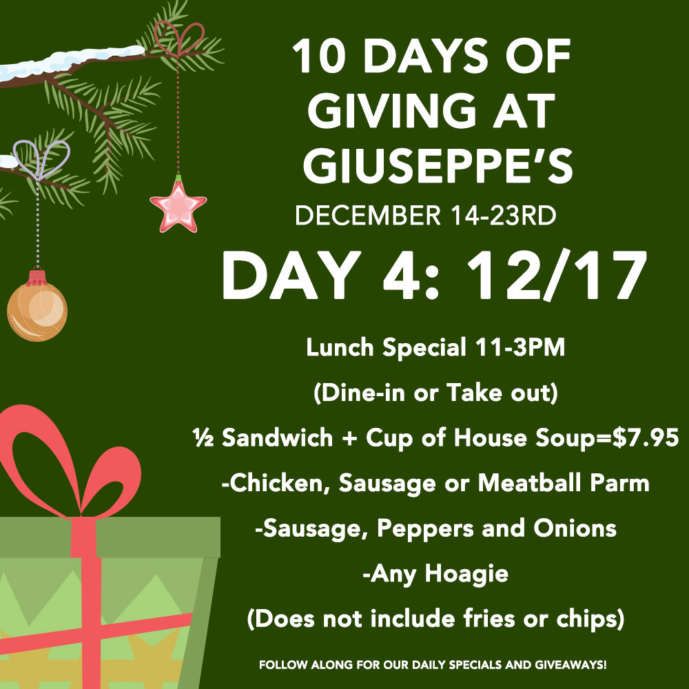 Day Four: 10 Days of Giuseppe’s Giveaways! 