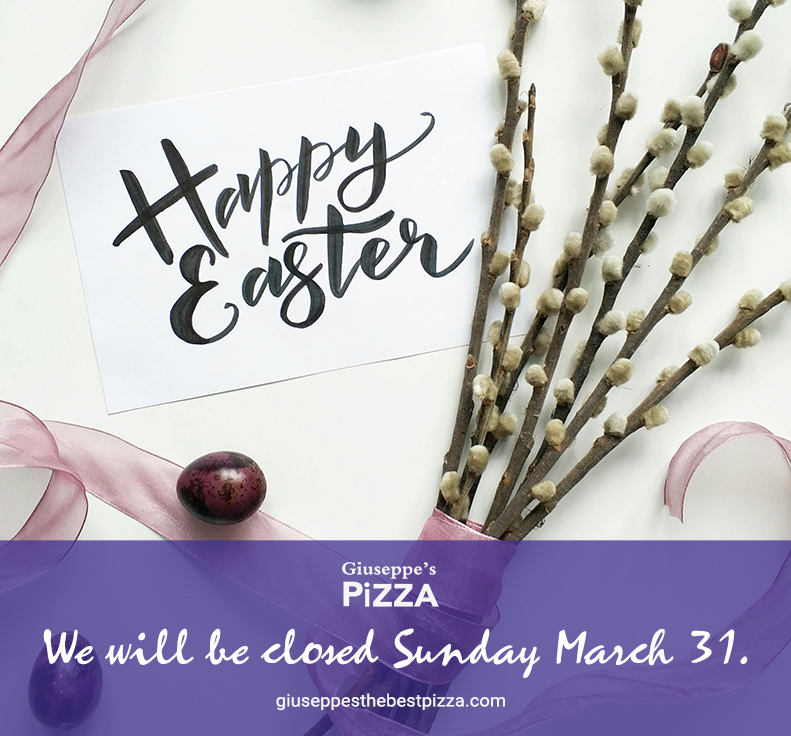 We are closed for Easter Sunday!
