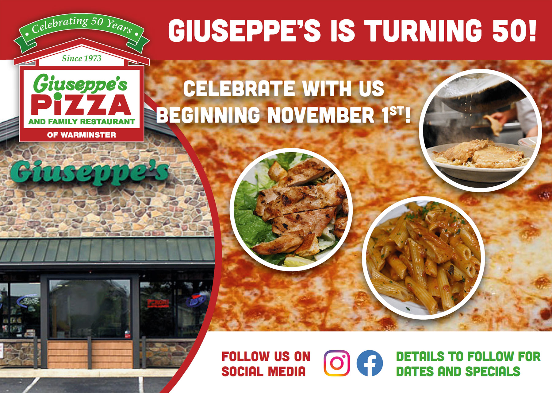 Giuseppe's is Turning 50! - Save the Date
